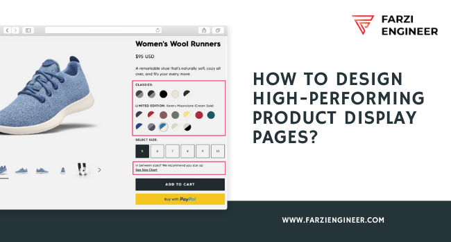 How to design high-performing product display pages?